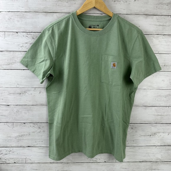 Carhartt Tops - Carhartt T-Shirt Womens Large short sleeve Work‎ casual Loose fit Green K87-W